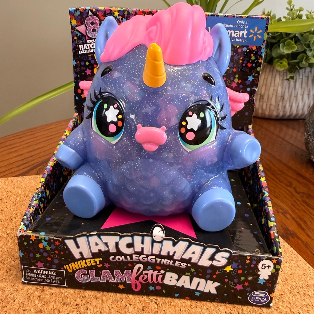 NEW Hatchimals CollEGGtibles Unikeet Glamfetti Exclusive Bank Collectible - Picture 7 of 12